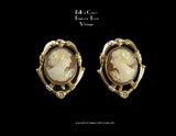 Vintage Gold Fill Cameo Earrings