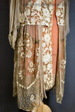 1920s Antique Tea Gown Dress - Lace Detail
