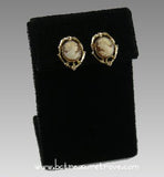 Vintage Gold Filled Cameo Earrings