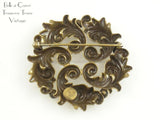 Joseff of Hollywod Russian Gold Brooch - Back View 