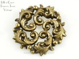 Rococo Style Russian Gold Joseff of Hollywood Vintage Brooch