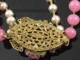 Filigree back of Central Motif Miriam Haskell Choker Necklace