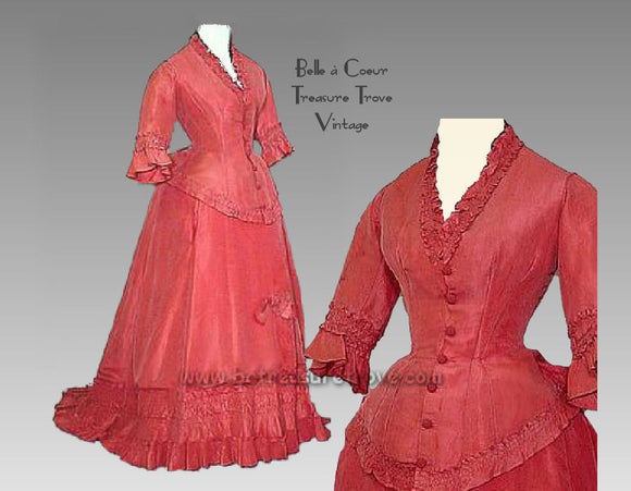 Early 1870s Bustle Gown