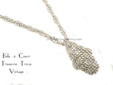 Eisenberg Rhinestone Vintage Pendant Necklace 1960s