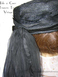 Titanic Era Hat Black Toque Edwardian