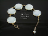 Light Blue Moonglow Bracelet - Vintage Castlecraft Jewelry