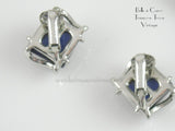 Back Detail - Vintage Blue Lucite Coro Earrings