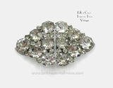 Unsigned Rhinestone Convertible Brooch / Duette Dress Clips 