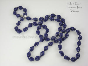 Sarah Coventry Vintage Necklace "Holiday Beads" in Blue 11229a