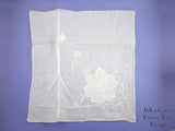 White Vintage Hanky Great for Bridal! 12098