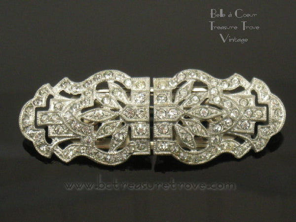 Art Deco Retro Dress Clip sale w/ Invisiable Stones (A200)