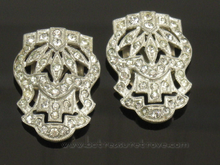 Convertible Brooch Art Deco Dress Clip Duette Vintage