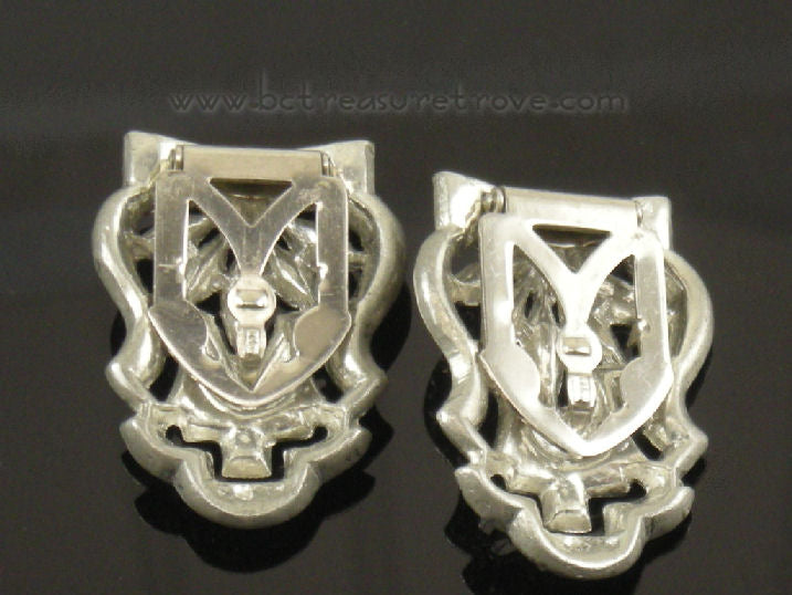 Convertible Brooch Art Deco Dress Clip Duette Vintage