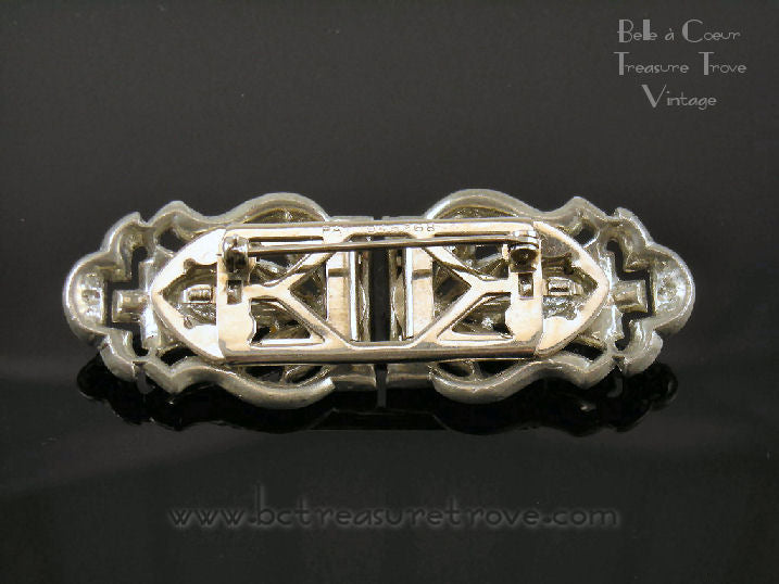 Convertible Brooch Art Deco Dress Clip Duette Vintage