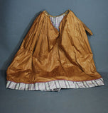 Civil War Era Dress 1860s Mauve Plaid Antique - Skirt Lining