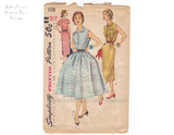 1955 Simplicity #1118 Shirtwaist Dress with Pencil or Full Skirt-Envelope Front
