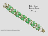 Vintage Coro Green Moonglow Bracelet