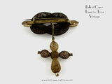Back View - Antique Victorian Hairwork Brooch
