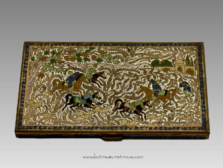 volupte usa cigarette case Volupté Compact and Cigarette Case Persian Horsemen – Belle à Coeur  Treasure Trove