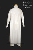 Antique Mid 19th Century White Cotton Night Dress - Back View