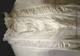 Detail - Front of Bodice Victorian Nightdress (photo enhanced to show detail) C0046g