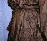 Early Edwardian Belle Epoque Dress - Ruched Detail at Hip
