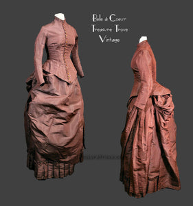 1880s Victorian Bustle Dress