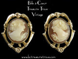 Vintage Gold Filled Cameo Earrings