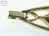 Coro 3 Large Link Art Deco Bracelet - Signed Coro in Script 