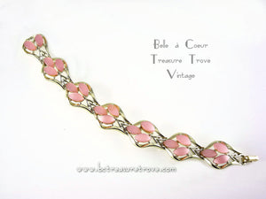 Coro Pink Moonglow Lucite Bracelet Vintage