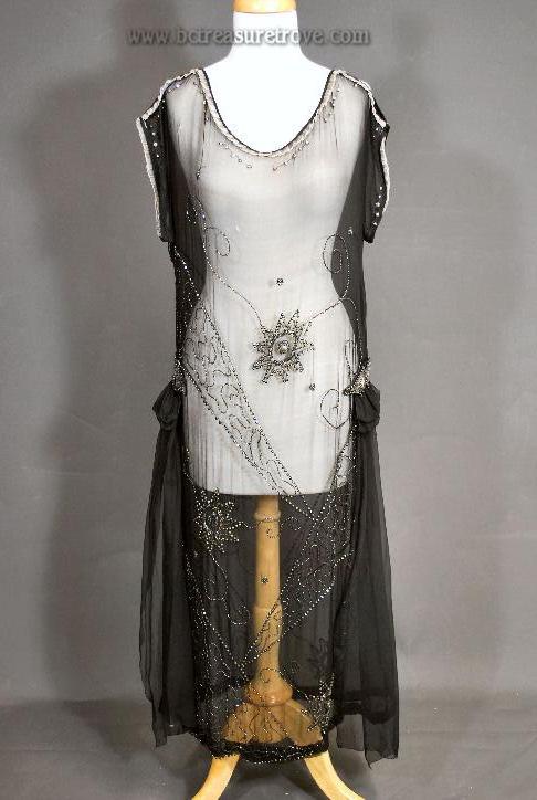 1920s Beaded Flapper Dress Teal Original Antique – Belle à Coeur Treasure  Trove