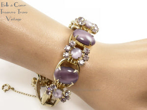 Juliana Delizza & Elster Purple Cabochon 5 Link Bracelet 