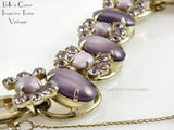 Juliana Delizza & Elster Purple Cabochon 5 Link Bracelet Front Detail 