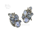 Julilana DeLizza & Elster Blue & White Givre Earrings 