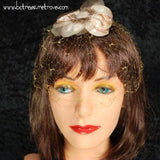 Taupe Whimsey Veil Hat Church Veil Vintage Hat 1960s