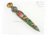 Scottish Dirk or Dagger Brooch Pin Signed Miracle