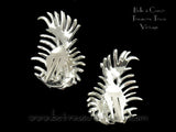 Sarah Coventry Feather Fantasy Vintage Clip Earrings Set BACK DETAIL 11201