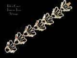 Sarah Coventry Frosted Feathers Bracelet Vintage 1960s - Back