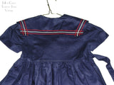 Vintage Girls Sailor Dress - Back Detail 80171